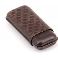 Davidoff cigar case leather R-2 brown 3